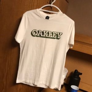 Oakley shirt white camo logo clean no stains medium custom fit